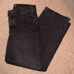 Old Navy Slouchy Black Straight Jeans